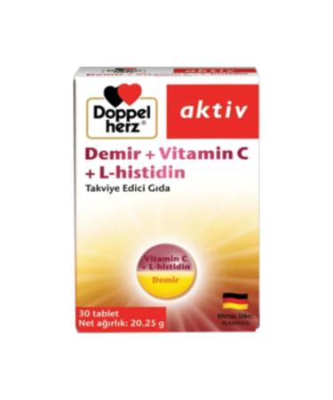 Doppelherz STD Doppelherz Active Iron Vitamin C L-Histidine 30 Tablets (SINGLE)