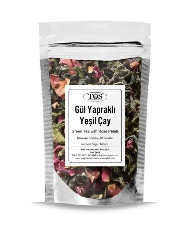 TOS The Organic Spices Rose Herbal Green Tea 250 gr (1st Quality) Rose Herbal Green Tea
