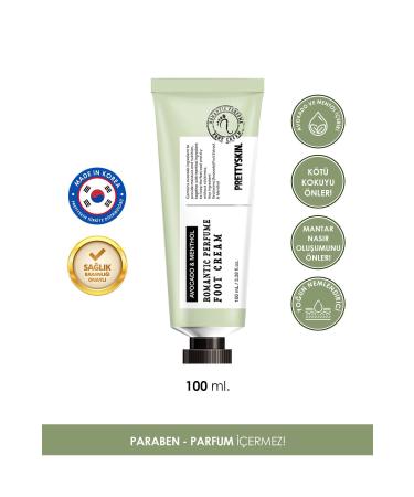 PRETTYSKIN Avocado and Menthol Extracts Intense Moisturizing Scented Foot Cream 100 ml