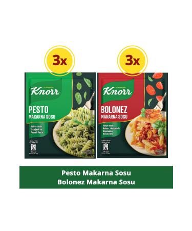 Knorr Pesto Pasta Sauce 50g x3 + Bolognese Pasta Sauce 45g x3