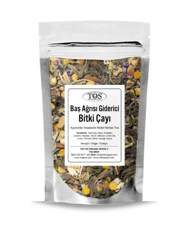 TOS The Organic Spices Ayurvedic Headache Relief Herbal Tea 250 gr (1st Quality) Ayurvedic Headache Relief Herbal Tea