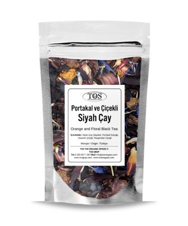 TOS The Organic Spices Orange and Floral Black Tea 100 gr (1st Quality) Orange and Floral Black Tea