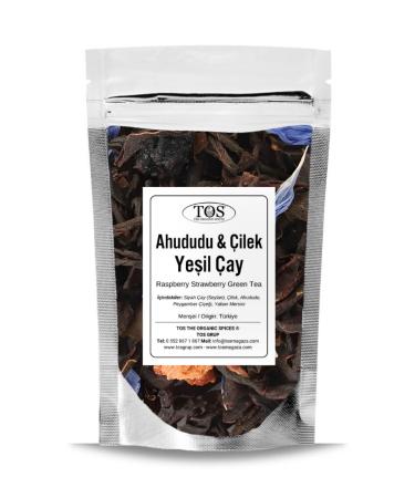 TOS The Organic Spices Raspberry Strawberry Green Tea 100 gr (1st Quality)