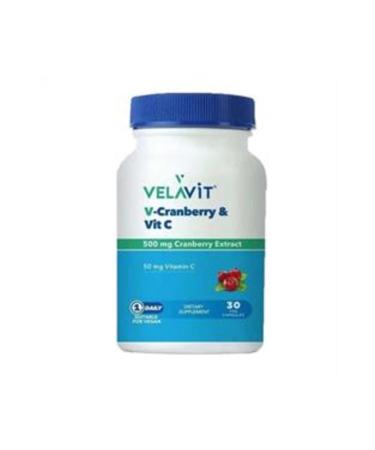 NOVAFACE STD Velavit Cranberry and Vitamin C Supplementary Food 30 Capsules (SINGLE)