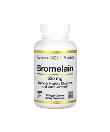 California Gold Nutrition Bromelain 625 Mg 90 Veggie Capsules usa vers345