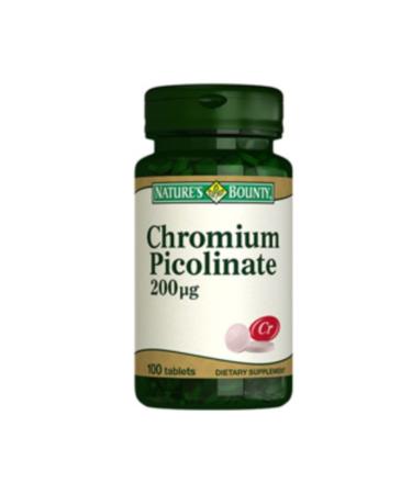 NOVAFACE STD Nature's Bounty Chromium Picolinate 200 mcg 100 Tablets (SINGLE)