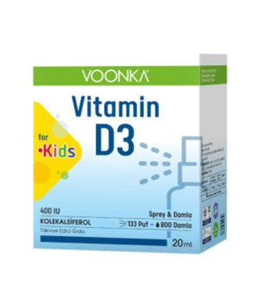 NOVAFACE STD Voonka Vitamin D3 Kids Spray 20 ML Vitamin D3 for Children (SINGLE)