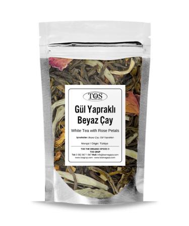 TOS The Organic Spices Rose Petal White Tea 100 gr (1st Quality) Rose Petal White Tea