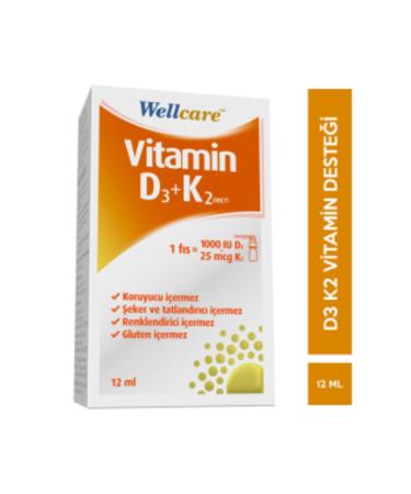 Wellcare Vitamin D3k2 Spray 12 ml Vitamin D3 K2 (Single)