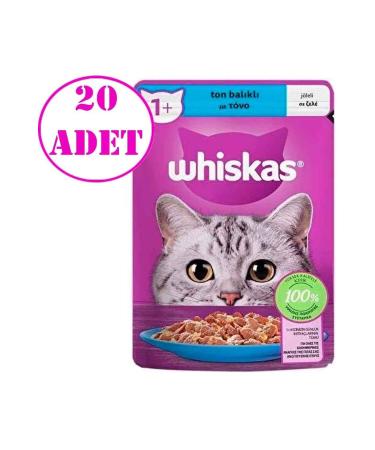 Whiskas Tuna Jelly Cat Canned Food 85 gr 20 Pieces