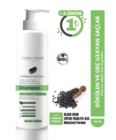 Goss Canner Black Bean Shampoo with 10 Active Ingredients for Hair Falling and Slow Growing