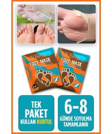 Dr Family 2 Pieces Peeling Effective Dead Skin and Crack Peeling Foot Mask