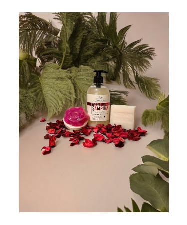 bybams Salt-Free Shampoo-Natural Donkey Milk Soap-Lavender Motif Decorative Candle