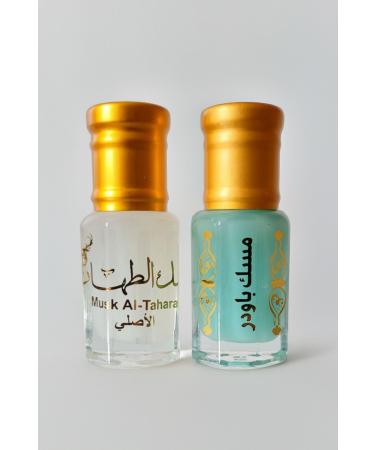 MUSK AL TAHARA Original 2PCS 6ML (White + Powder musk)