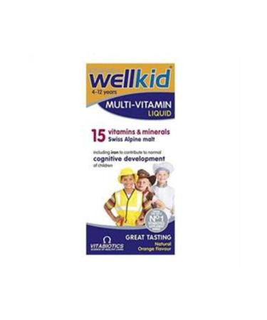 Vitabiotics STD Vitabiotics Wellkid Multivitamin and Minerals Liquid Food Supplement 150ml (SINGLE)