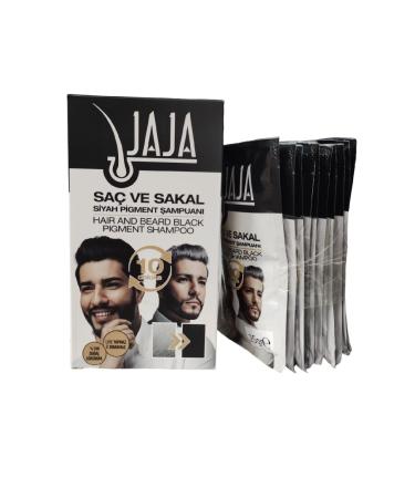 Jaja Hair Beard Blackening Black Shampoo 25 gr X 10 Pcs