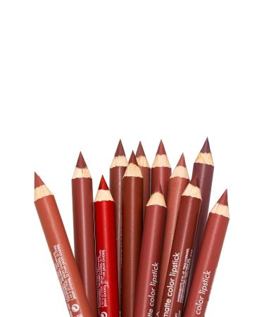 Cosha Beauty Rose 12-Piece Thick Matte Lip Pencil Set with Sharpener - Buy Online on GoSupps.com