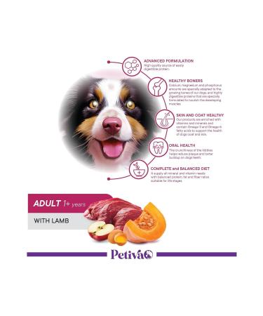Petiva Adult Dog Lamb Meat Dry Dog Food (3 KG LAMB) - Buy Online on GoSupps.com