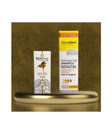 The Solution is Here Biotin & Keratin Shampoo 250 ml and Healthy Hair with Cold Pressed Olive Oil 100 ml