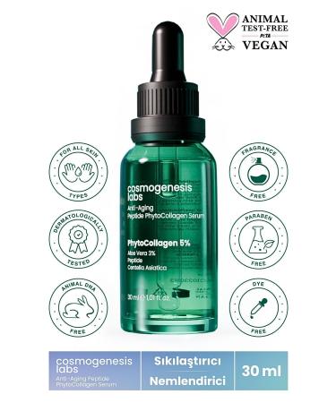 Cosmogenesis Labs Anti-Aging Firming Plant Collagen Vegan Skin Serum 30ml (Peptide Complex)