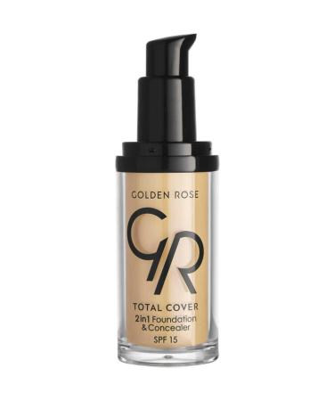 Golden Rose Total Cover 2in1 (No:03) Foundation&Concealer SPF 15 - 30 ml