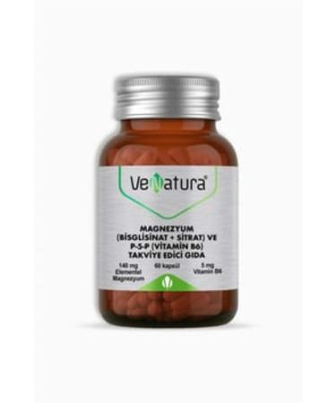 Venatura STD VeNatura Magnesium (Bisglycinate + Citrate) and P5P (Vitamin B6) 60 Capsules (SINGLE)