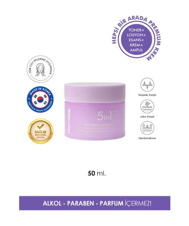 PRETTYSKIN Retinol Anti-Wrinkle Intensive Moisturizer 5 in 1 Premium Cream