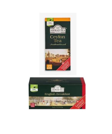 Ahmad Tea Gourmet Set Tea Bag English Breakfast (25 pieces) Ceylon (25 pieces)