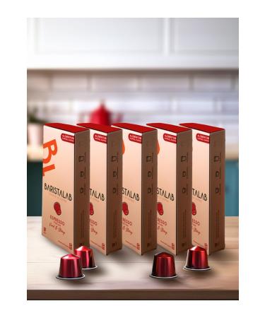 BARISTA LAB Coffee Aluminum Capsules 50 Pieces Nespresso Compatible (ITALIAN)