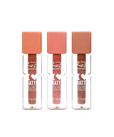 Cosha Beauty Rose I Matte 3-Pack Long-Lasting Matte Lipstick Set