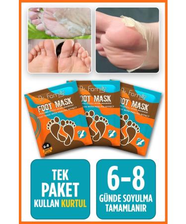 Dr Family 3 Pieces Peeling Effective Dead Skin and Crack Peeling Foot Mask