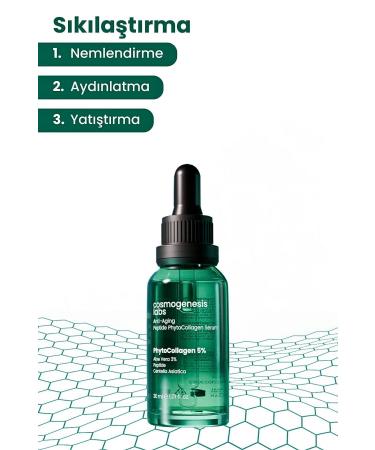 Cosmogenesis Labs Anti-Aging Firming Plant Collagen Vegan Skin Serum 30ml (Peptide Complex) - Buy Online on GoSupps.com