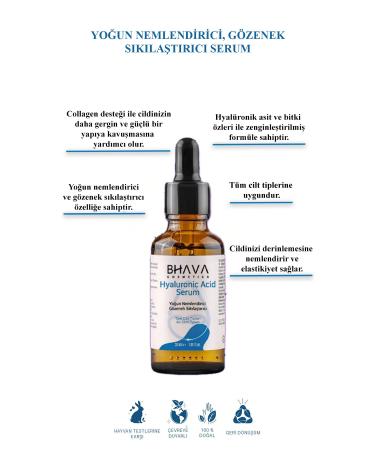 bhava cosmetics Hyaluronic Acid and Collagen Intensive Moisturizing and Skin Plumping Serum - Buy Online on GoSupps.com