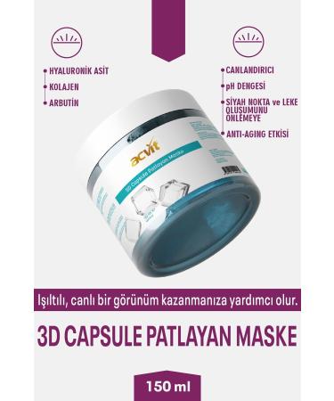 Acvit 3d Capsule Exploding Mask 150 ml Face Mask Skin Revitalizer Deep Moisturizer - Buy Online on GoSupps.com
