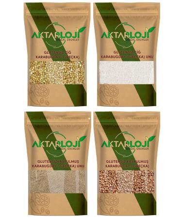 Piece 4 Kg Buckwheat Set 1 Kg Raw Flour and Grain 1 Kg Roasted Grain and Flour Gre ka