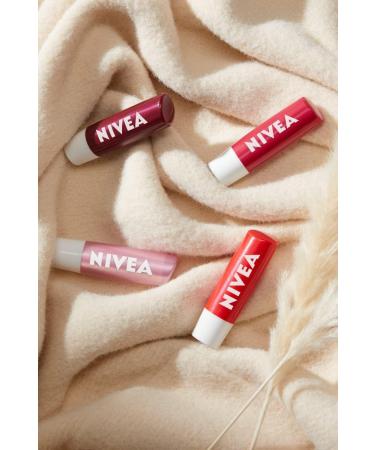 NIVEA Blackberry Lip Care Cream and Gloss 4.8gr Moisturizing Light Burgundy Shimmer X2 Pieces - Buy Online on GoSupps.com