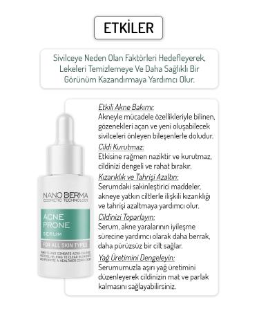 Nanoderma Acne Prone Skin Serum Acne Anti-Acne Pore Tightener Purifying Acne Prone Serum 30ML - Buy Online on GoSupps.com