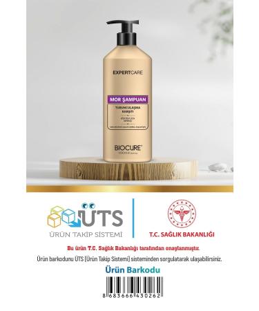 Biocure Anti-Orange Purple Shampoo / For Blonde Hair That Lightens Yellow-Grey Colors 1 Liter - Buy Online on GoSupps.com