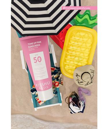 Kisshu Anti-Spot Tone Equalizing Spf 50 Pink Tinted Sunscreen with Glutathione Hyaluronic Acid Effect 50 ml - Buy Online on GoSupps.com