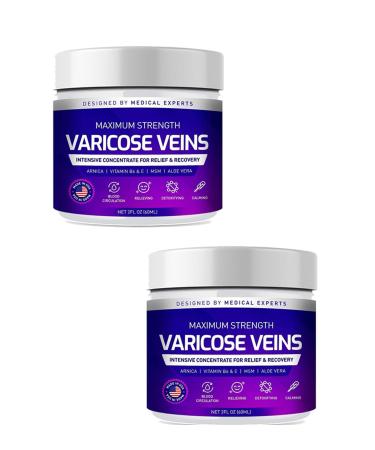 H NTOHU Maximum Strength Varicose Veins Leg Care Cream 100 ml X 2 pcs