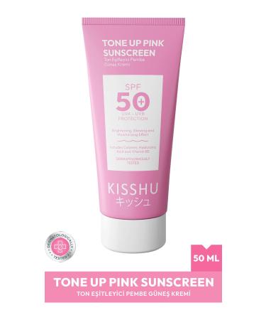 Kisshu Anti-Spot Tone Equalizing Spf 50 Pink Tinted Sunscreen with Glutathione Hyaluronic Acid Effect 50 ml