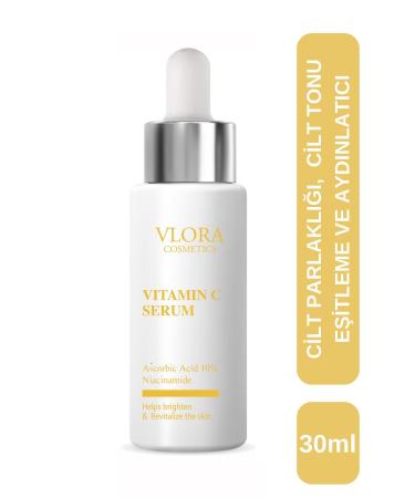 VLORA Vitamin C Serum Brightening (Ascorbic Acid Niacinamide Vitamin B5) 30 ml