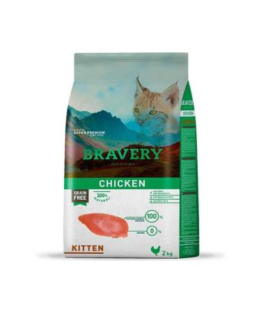 Bravery Grain Free Kitten Cat Food Chicken 2 Kg
