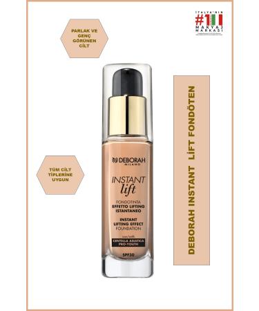 Deborah Anti-Aging + Vitamin Support Instant Lift Foundation Sand No: 03 / Spf 30 Protection