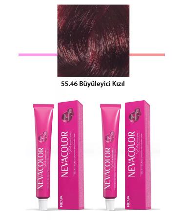 Skygo 2 Set Premium 55.46 Fascinating Red - Permanent Cream Hair Dye 2 X 50 g Tube