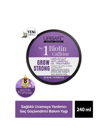 Urban Care Expert Biotin And Caffeine Grow Strong Hair Strengthening Care Oil-vegan-240ml