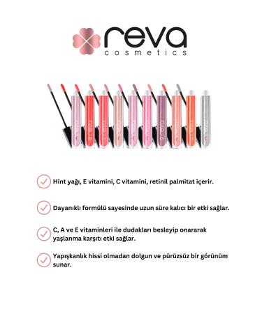 REVA Shiny Lip Gloss - Hi-shine Lip Gloss Orange Red - No: 205 - Vegan & Clean Content - Buy Online on GoSupps.com
