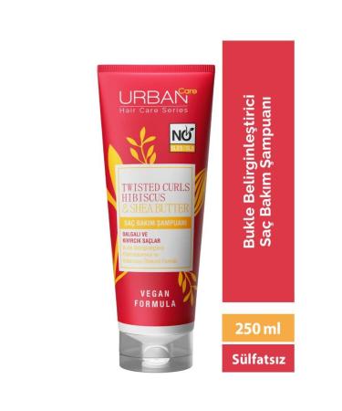 Urban Care Hibiscus & Shea Butter Hair Care Shampoo for Curly and Wavy Hair - Sulfate Free - 250ml