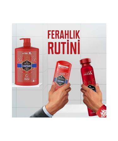 Old Spice Captain Men's Shower Gel and Shampoo 1000 ml Extra-XL - Buy Online on GoSupps.com