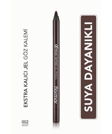 Flormar High Pigmentation Matte Permanent Gel Eyeliner Pencil Creates Eye-Catching Looks - 002 eleg.1298